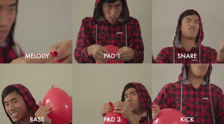 99 Red Balloons played using... red balloons!