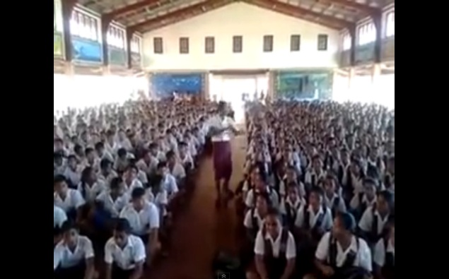 Song time at Maluafou College, Apia, Samoa - Amazing!