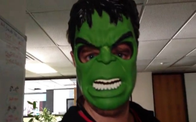 Scaring my workmates! Muhuhahahaha!