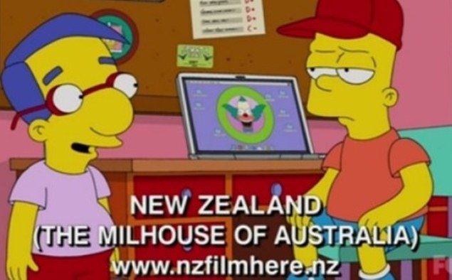 New Zealand is the 'Milhouse of Australia' - Simpsons