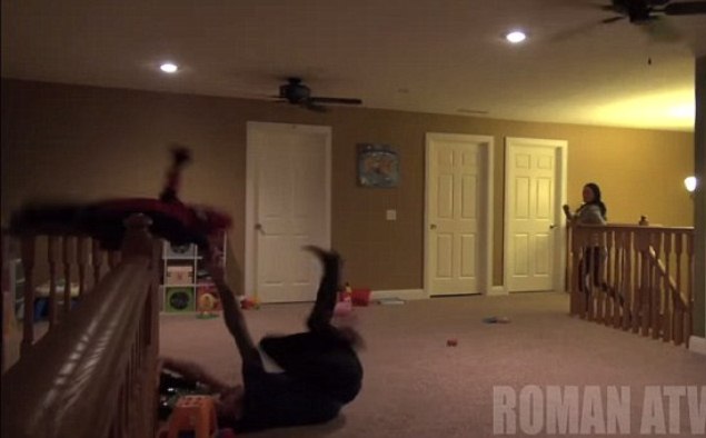 VIDEO: Father throws child off balcony (Prank)