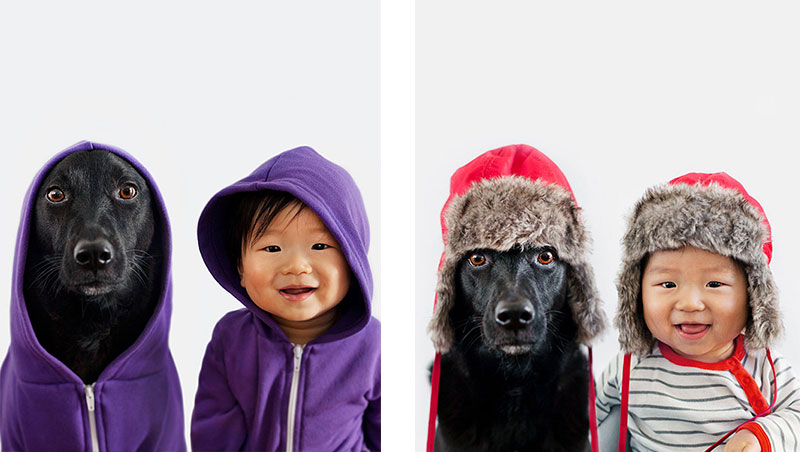Adorable Photos of 10 Month-Old Child and Rescued Dog