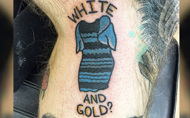 Man Gets A Tattoo Of The Dress Man Gets A Tattoo Of The Dress