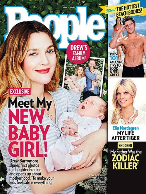 Drew Barrymore Shows Off Frankie First Time Opt