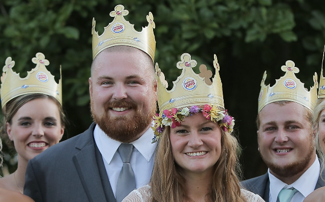 Mr Burger Marries Miss King.... Burger King Pays The Bill!