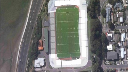 An artist's impression of what the proposed boutique sports stadium at Tauranga Domain could look like. Photo / Supplied