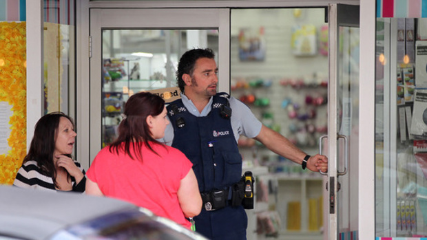Police are hunting an offender who assaulted a Heretaunga Street retailer with a chair today. PHOTO/DUNCAN BROWN