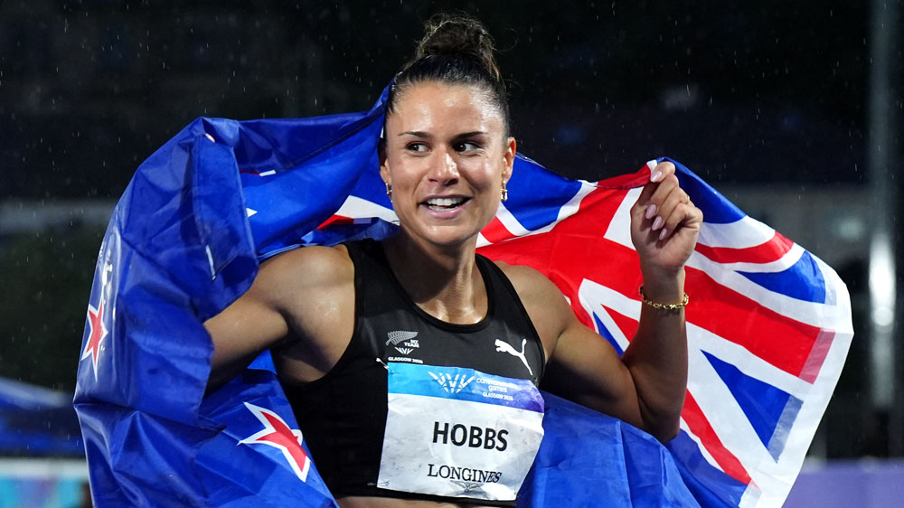 Jono, Ben and Megan talk to Zoe Hobbs after she wins gold for New Zealand