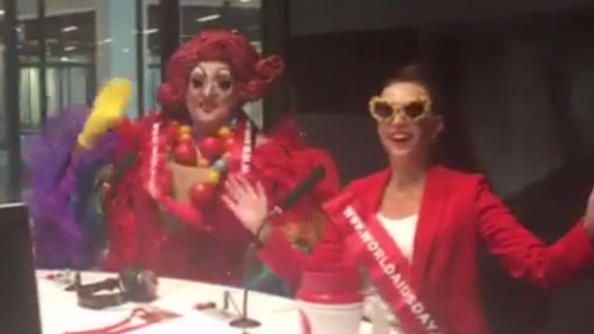 Miss Ribena and Suzanne Paul raise awareness for World Aids Day