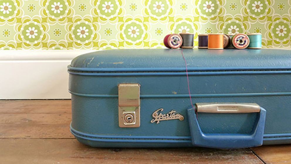 Woman turns vintage suitcases into one-of-a-kind decor