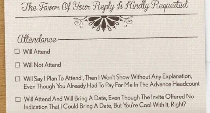 This brutally honest wedding invitation is the best we've seen!
