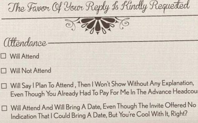 This brutally honest wedding invitation is the best we've seen!