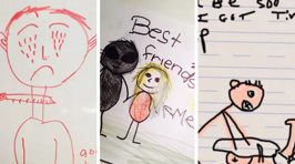 Parents share the hilariously creepy drawings their kids created