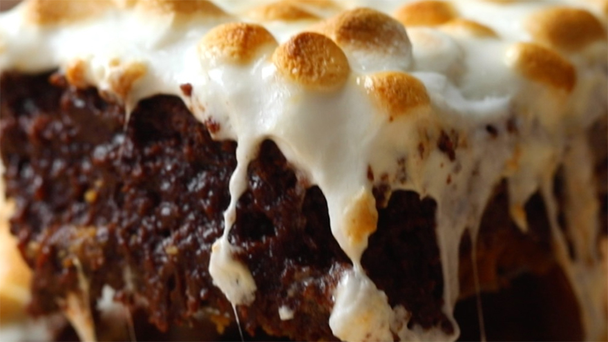 Caramel s’mores brownies recipe