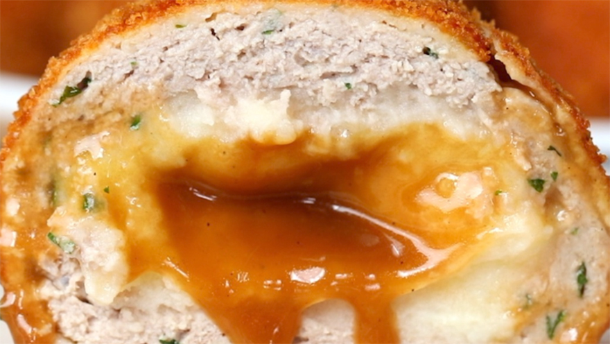 Gravy and mash bombs recipe