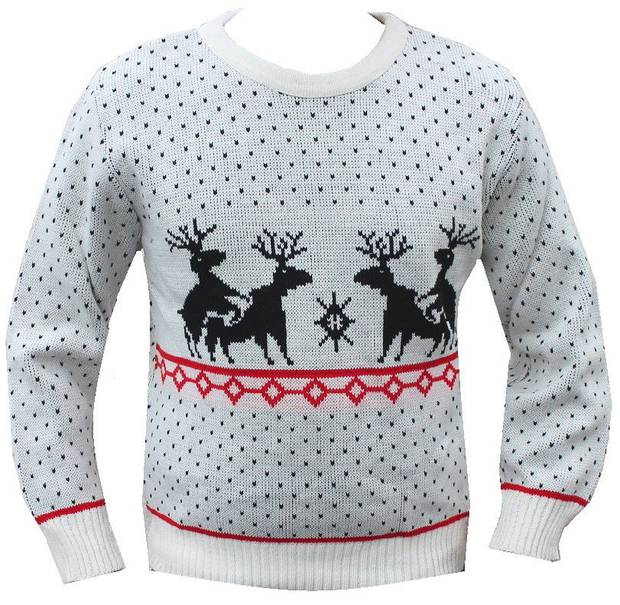 rude reindeer christmas jumper