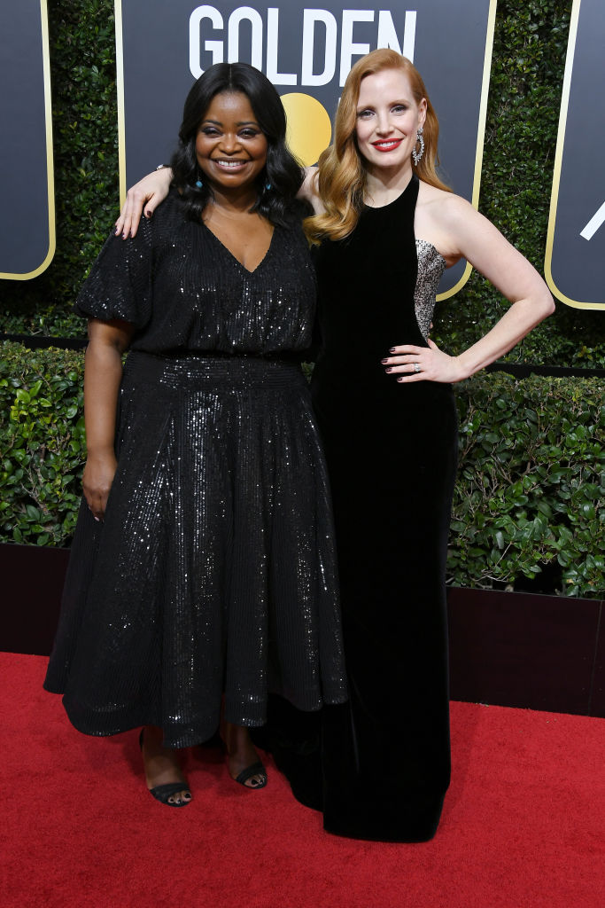 Octavia Spencer and Jessica Chastain. Photo / Getty