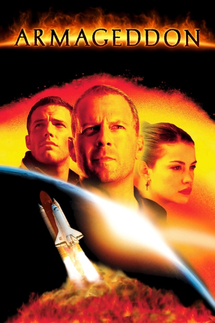Armageddon follows a group of deep-core drillers sent by NASA to stop a gigantic asteroid on a collision course with Earth. It features an ensemble cast including Bruce Willis, Ben Affleck, Billy Bob Thornton, Liv Tyler, and Owen Wilson.