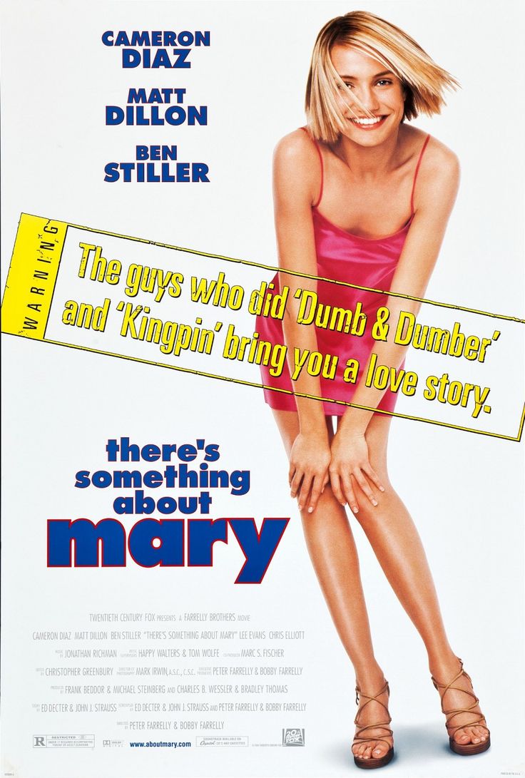There's Something About Mary stars Cameron Diaz as the title character with Matt Dillon, Ben Stiller, Lee Evans and Chris Elliott all playing men who are in love with Mary and vying for her affections.