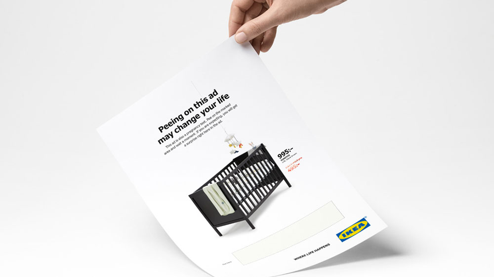 IKEA's bizarre advert doubles as a pregnancy test 