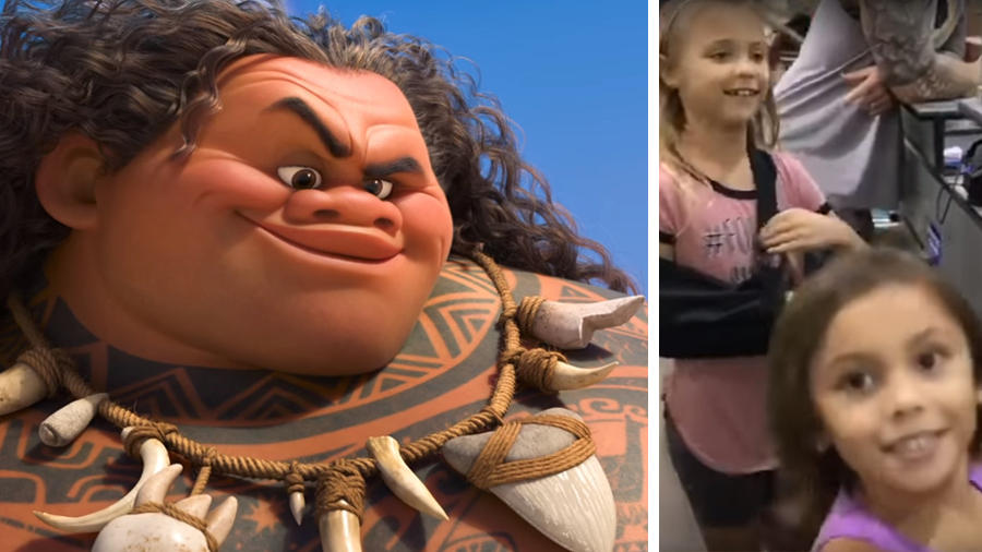 These girls found a real life Maui and it's absolutely adorable 