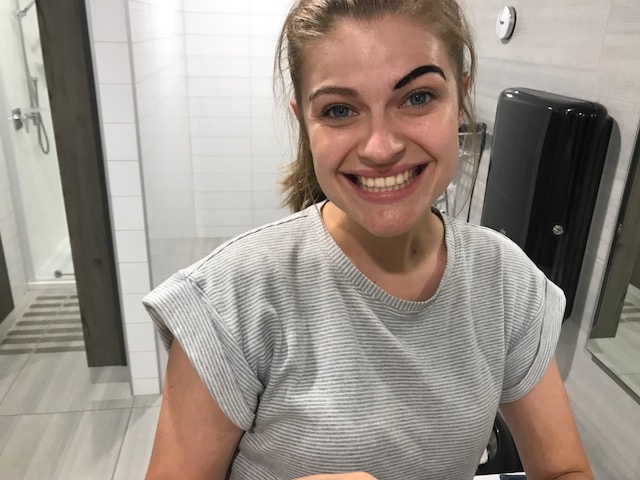 So dark, but like most dyes, think it will be lighter once cleaned off.