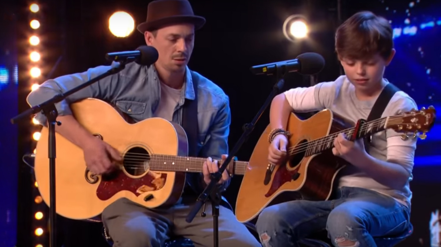 Father and son reduce Britain's Got Talent judges to tears with beautiful tribute song