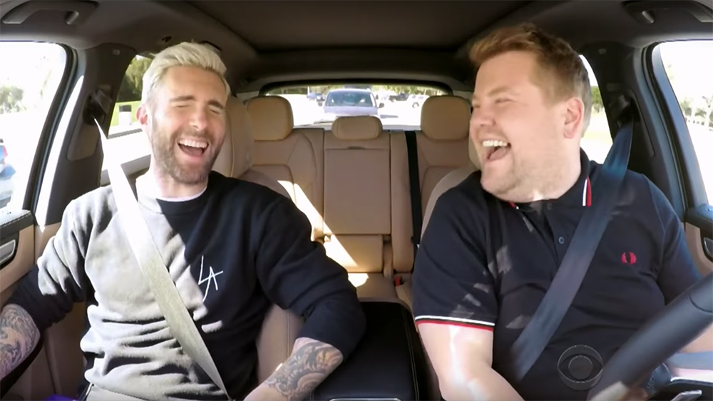 Adam Levine pulled over by the cops in the latest Carpool Karaoke