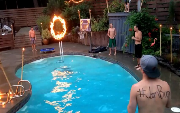 The Hottest Pool Dunk Ever!