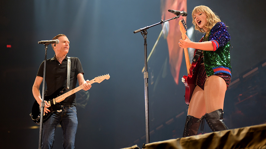 Bryan Adams joins Taylor Swift on stage for surprise duet of 'Summer of '69' - and it is AMAZING!
