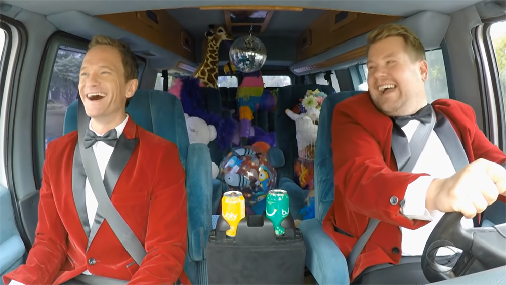 James Corden one-ups Carpool Karaoke delivering singing telegrams with Neil Patrick Harris