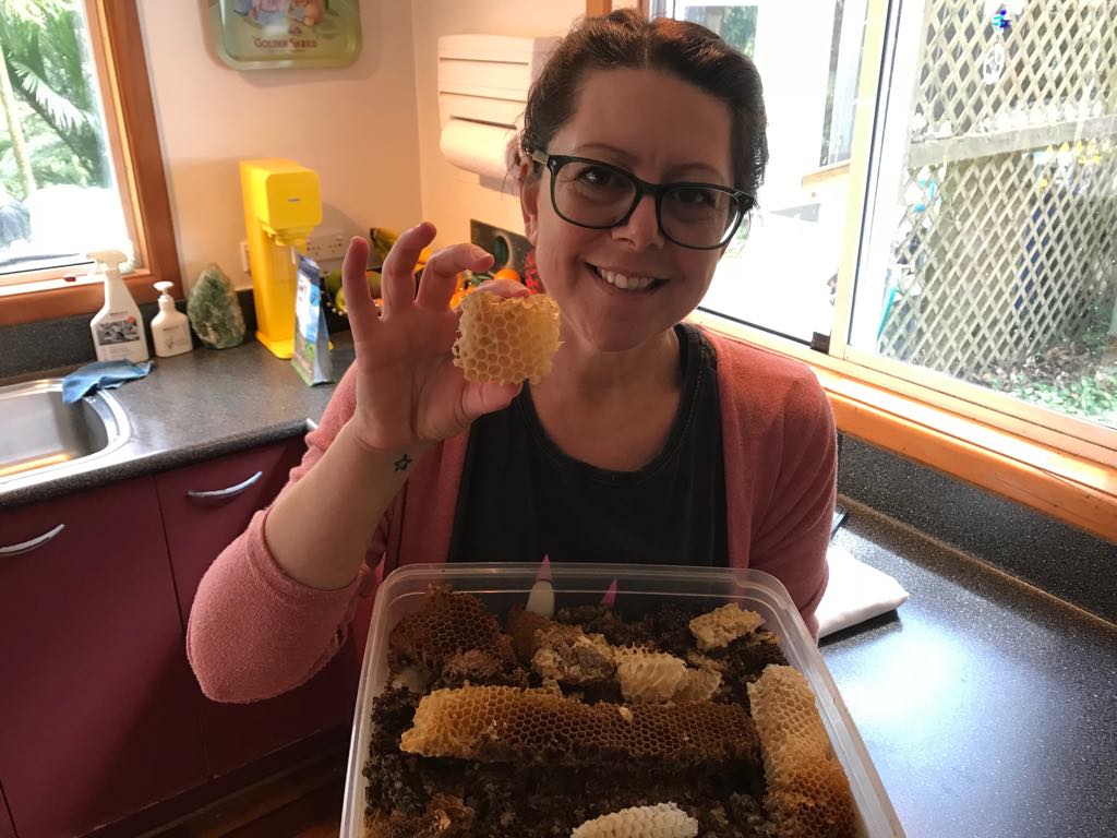 Try it Out Tuesday - Rendering honeycomb wax into the golden yellow stuff