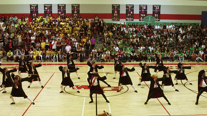 This high school has gone viral for their INCREDIBLE Harry Potter dance routine!