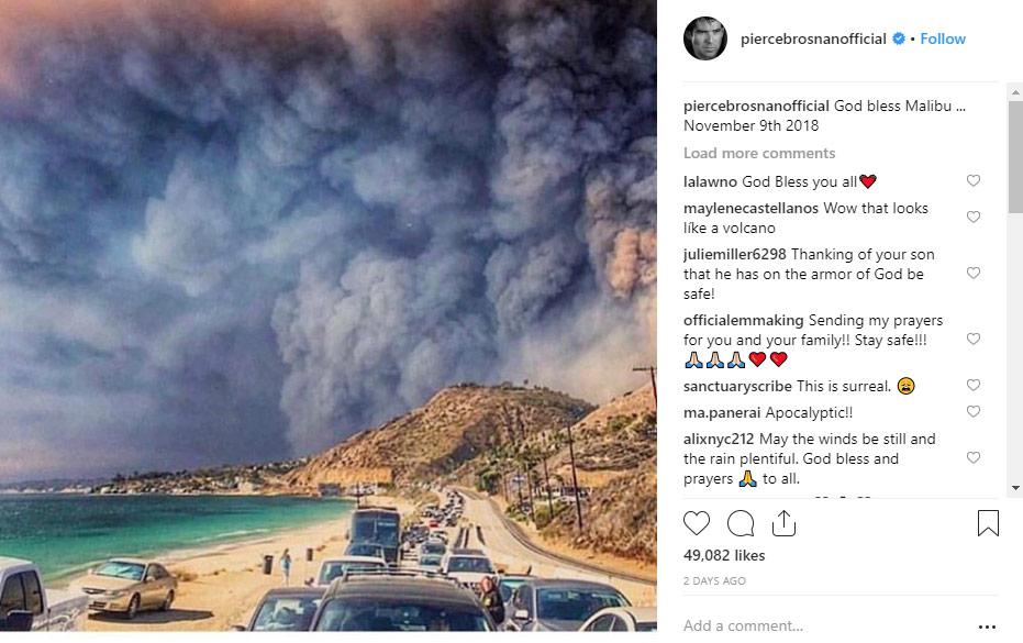 Pierce Brosnan. Photo / Instagram