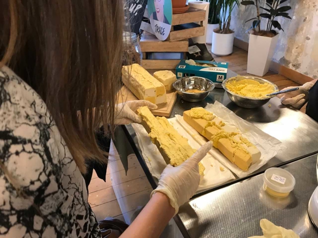 Celia getting hands on