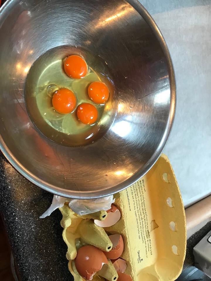 Four egg whites....crack em into a bowl and...