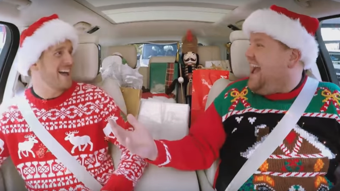 James Corden and Michael Buble make our festive wishes come true with EPIC Christmas Carpool Karaoke