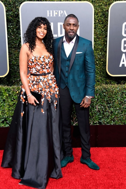Sabrina Dhowreand and Idris Elba. Photo / Getty