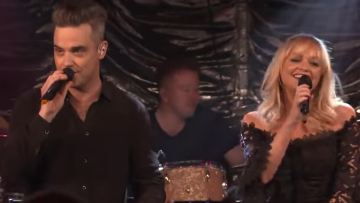 Robbie Williams joins Baby Spice for duet of '2 Become 1' and it is giving us all the '90s feels!
