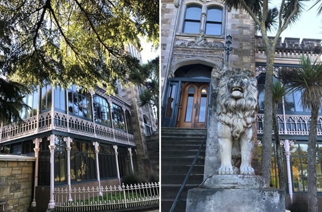 Statues and windows - Larnach Castle