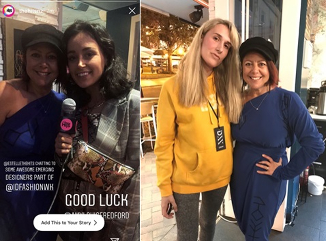 On the left - Amy who was one of the International Emerging Designers
On the right - Charlotte who shared her story of being a transgender model and the excitement of being part of iD Dunedin