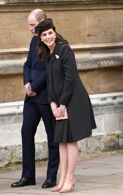 Kate Middleton wearing her black coat in April 2018. Photo / Getty