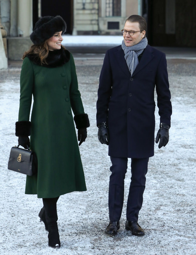 Kate Middleton wearing a green Catherine Walker coat in January 2018. Photo / Getty