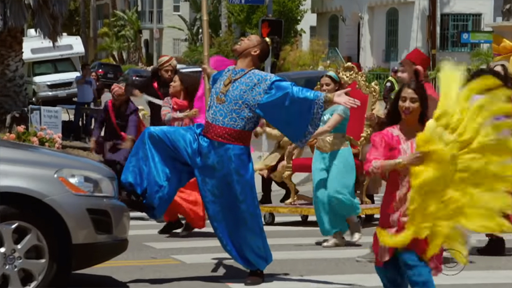 James Corden, Will Smith and Aladdin cast hilariously perform musical in the middle of the street!