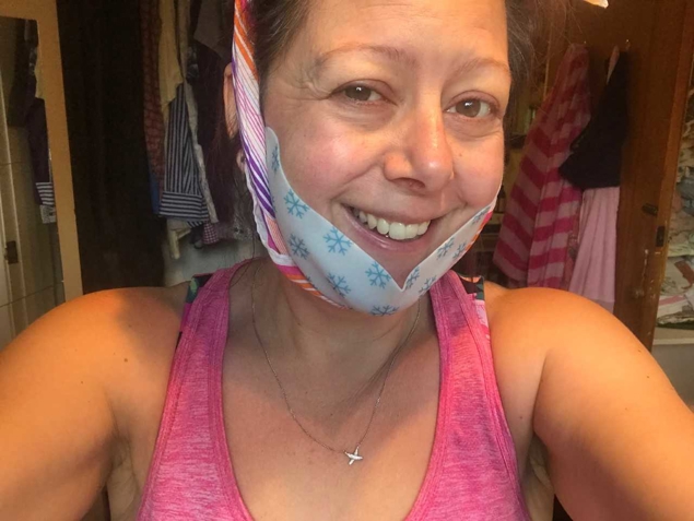 Nanna scarf to tie up my chins LOL
