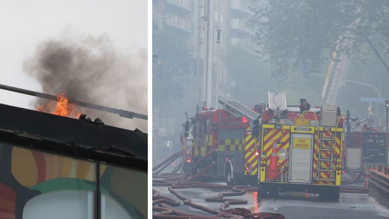 SkyCity fire: Firefighters continue to battle flames, commuters urged to 'work from home', health risks you need to know