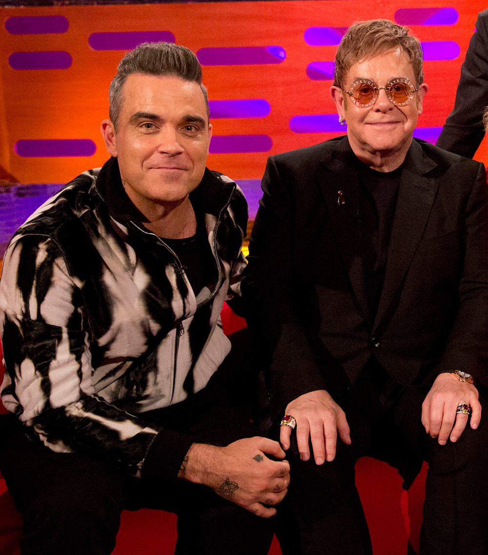Robbie Williams reveals Elton John actually forced him to go to rehab