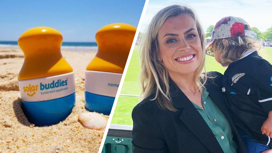 Laura McGoldrick says she's discovered the easiest way to get sunblock on kids this summer