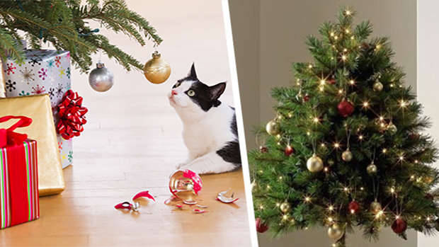 These Half Christmas Trees Are Perfect For Keeping Decorations Out