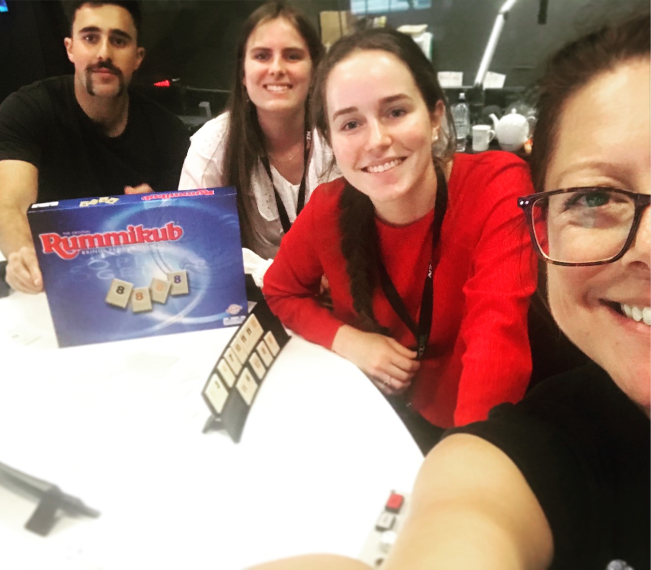 It's a Hits Whanau board game team build 